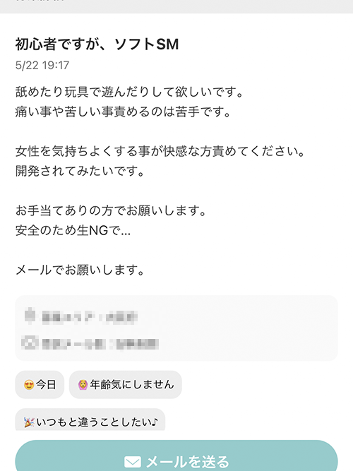 初心者ですが、ソフトSM